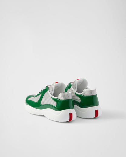 Baskets Prada America’s Cup en tissu Bike vert