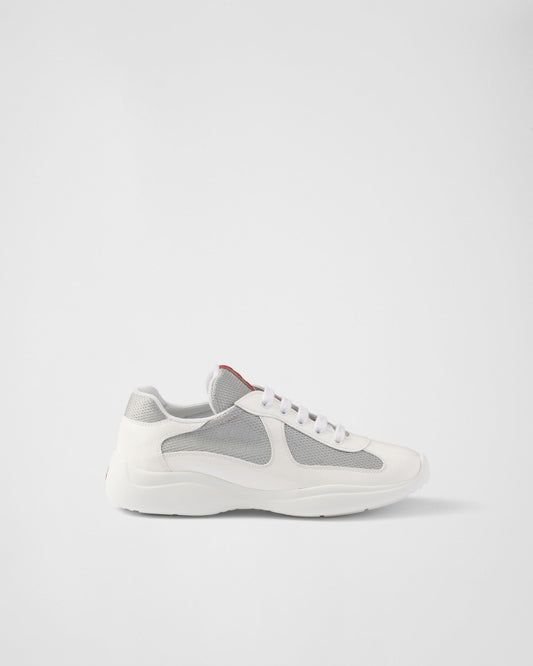 Baskets Prada America’s Cup en tissu Bike blanc