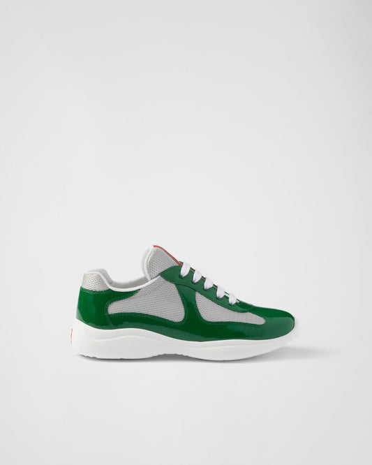 Baskets Prada America’s Cup en tissu Bike vert